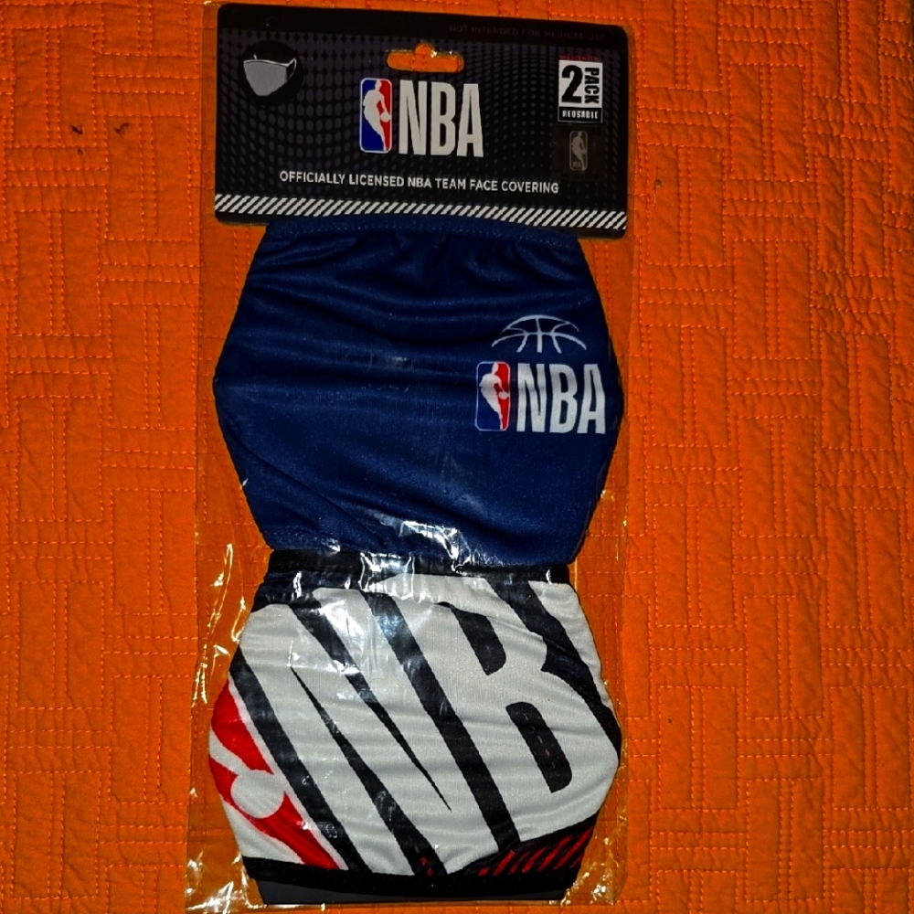 NBA Face Covering Set - Blue and White